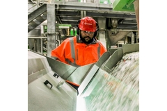 Image Worker at plastic recycling facility.